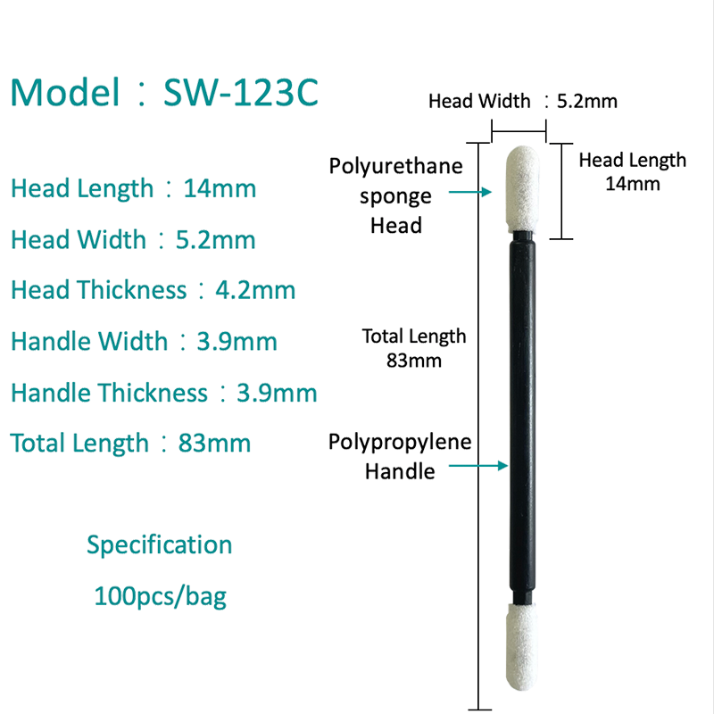 SW-123C رأس مزدوج عالية الكثافة مسحة الإسفنج