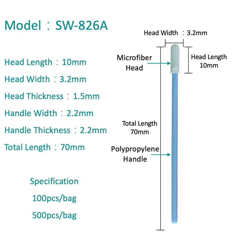 SW-826A مسحة الألياف الدقيقة النقية Ultra